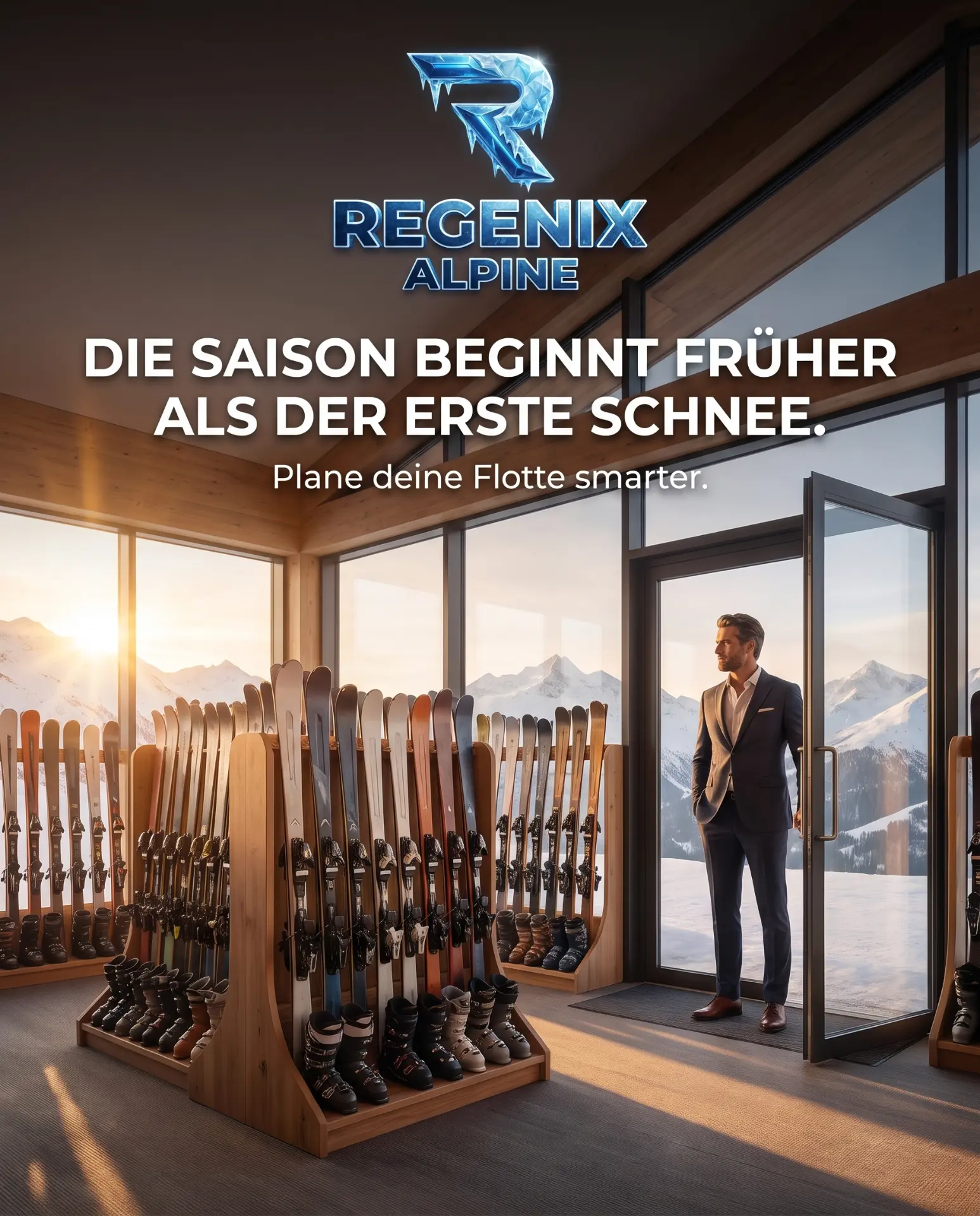 REGENIX Alpine Premium-Verleihstation mit Ski- und Snowboard-Ausstattung